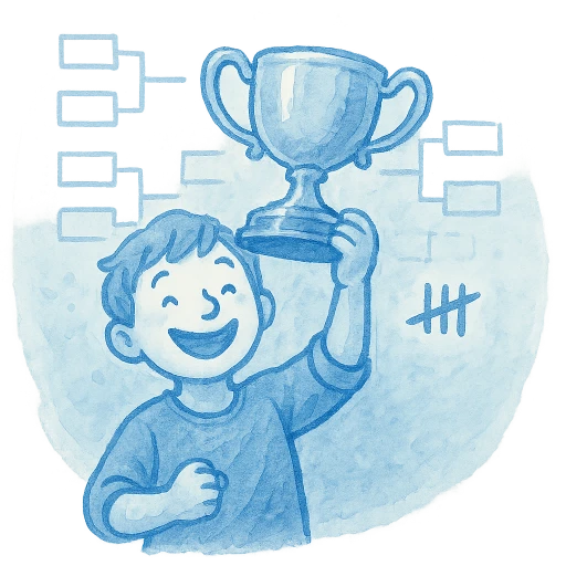 Hand-drawn watercolor illustration — Badminton scorekeeping